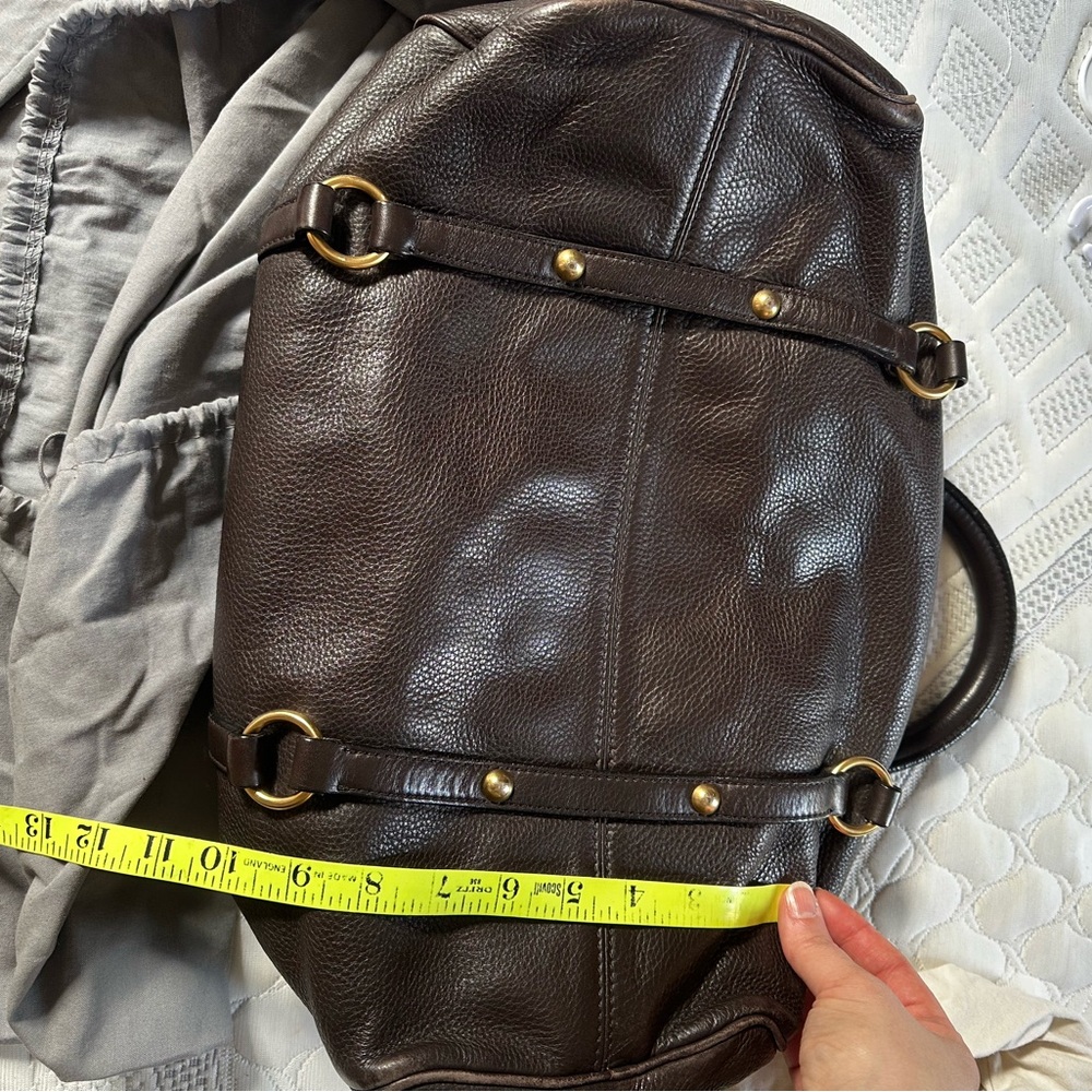 Miu Miu Brown Leather Bag with Gold Accents - Picture 14 of 16